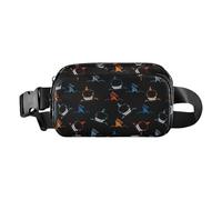 Sac banane de course à pied | Portefeuille réfléchissant avec sangle réglable, fermeture éclair, pour téléphone portable, clés, voyage, entraînement, cyclisme, randonnée en plein air, D, Refer to