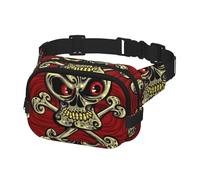 Sac banane de course à pied pour homme et femme - Motif crânes fous