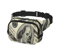 Sac banane de course à pied pour homme et femme - Sac banane vintage avec symbole de cent argent, multicolore, Taille unique, Ceinture porte-monnaie