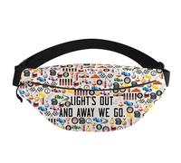 Sac banane de course pour amateur de course avec lumières et inscription « Lights Out and Away We Go », Lumières Fp3, Mode