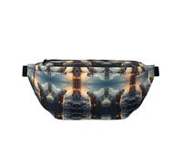 Sac banane de course réglable avec imprimé ours polaire en hiver, léger et confortable, adapté pour le fitness, le jogging, les voyages