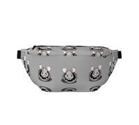 Sac banane de course réglable avec imprimé rat gris léger et confortable adapté pour le fitness, le jogging, les voyages