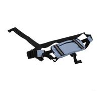 Sac banane de cyclisme en polyester PU, sangle réglable, support de téléphone, bleu