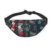 Sac banane de danse de Noël pour femme Motif casse-noisette réglable Grand sac banane de voyage Unisexe, Noir , Taille unique, Sac à dos décontracté