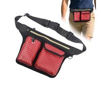 Sac banane de golf réglable portable doux avec compartiments de rangement | Sac de rangement pour marqueur de thé de golf - Pour le terrain - Country Club - Driving Range - Terrain - Tournoi