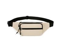 Sac banane de grande capacité avec sangle réglable pour la course à pied, Beige Bg, M, Western