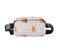 Sac banane de grande capacité avec sangle réglable - Sac de sport à bandoulière tendance - Motif chats et chat tenant un cœur - Pour les voyages, le shopping, la course à pied, Mignon chat câlin et un