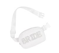 Sac banane de mariage en nylon avec lettres et perles, Mariée, Taille unique, Beauté de masse