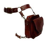 Sac banane de moto en cuir pour femme, costume de chevalier médiéval, cosplay, différences de couleur, marron, Beauté de masse