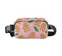 Sac banane de Noël en forme de bonhomme en pain d'épice pour homme et femme - Grande capacité