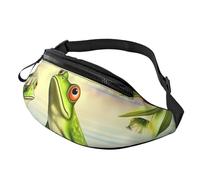 Sac banane de nombreuses grenouilles chantant sur les branches pour homme et femme - Sac banane tendance pour la course à pied - Sac à bandoulière étanche partout avec sangle réglable - Sac banane de