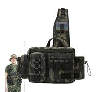 Sac Banane De Pêche,Tackle Storage Bag Sling Bag Porte-Canne Leurres Gear | Sac De Pêche À La Mouche À Bandoulière Résistant À l'eau Léger pour La Pêche À La Chasse
