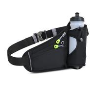 Sac banane de randonnée avec porte-bouteille d'eau et sangle réglable pour un confort tout au long de la journée, Voir image, Noir