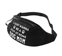 Sac Banane De Randonnée Je Veux Juste Être Une Maman De Chien Au Foyer Portable Sac Poitrine Loisir Sacoche Homme Bandouliere pour Homme Voyage Outdoor 14X35Cm
