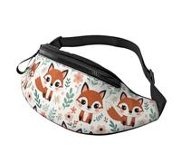 Sac banane de randonnée Kawaii-Floral-Fox Sac banane léger, Comme indiqué sur la photo, Taille unique, Sac à dos de
