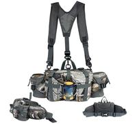 Sac Banane de randonnée pour Femmes et Hommes, Sac Banane imperméable avec Porte-Bouteille et Bretelles Simples ou Doubles, Ceinture Lombaire pour Course à Pied, Promenade de Chien, Voyage, cycli