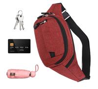 Sac banane de randonnée - Sac banane décontracté à la mode, sac banane multifonction pour l'extérieur | Sac banane de voyage imperméable pour promener les chiens, faire du shopping, Rouge