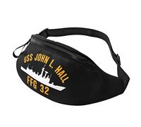 Sac Banane De Randonnée Uss John L Hall Ffg 32 Grande Capacité Sac Ceinture Portable Waist Pack Pour Camping Voyage Cyclisme 14X35Cm