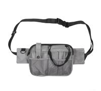 Sac banane de rangement pour outils avec design imperméable et sangle réglable, avec plusieurs poches pour une gestion professionnelle organisée des fournitures (gris)