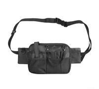 Sac banane de rangement pour outils - Étanche et spacieux - Avec plusieurs poches pour un confort réglable - Convient pour les professionnels de la santé et les soins infirmiers de voyage (noir)