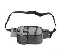 Sac banane de rangement professionnel pour outils avec design étanche, plusieurs compartiments spacieux et sangle réglable pour un port confortable (gris collision)