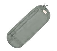 Sac banane de sécurité M Y avec sangle réglable et dos en maille respirante pour homme et femme, pochette de voyage à fermeture éclair dissimulée pour passeport, cartes pH et argent liquide (gris)