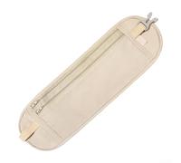 Sac banane de sécurité pour voyage, ceinture antivol avec dos en maille respirante, sac banane fin pour homme et femme, pochette à fermeture éclair dissimulée pour l'argent liquide (jaune)