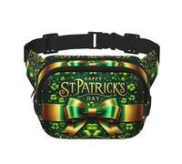 Sac Banane de Sport Double Couche carré St.Patrick's-Shining-Clover, Grand Sac Banane à bandoulière pour Course à Pied, Voyage, Marche