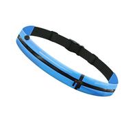 Sac banane de sport étanche pour le jogging, l'escalade - Double poches de rangement - Bandes réfléchissantes - Sac en nylon élastique - Pour l'extérieur - Avec fermeture sécurisée, Couleur : bleu