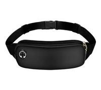 Sac banane de Sport Fermeture éclair sécurisée Sangle Ajustable Avizar Noir Noir G