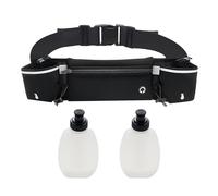 Sac Banane de Sport Noir Avec Bouteille d'Eau, Ceinture de Course Réglable à Fermeture Éclair pour Entraînements en Plein Air et Cyclisme