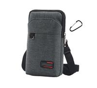 Sac Banane de Sport Plein air, Petit Sac à bandoulière, Course, Unisexe, Grande capacité, zéro Portefeuille, Pochette for téléphone Portable(Single Zipper Grey A)