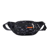 Sac banane de sport portable en nylon camouflage pour femmes et hommes, lot de leggings pour femmes et femmes, taille haute (noir, taille unique)