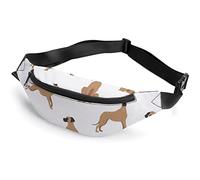 Sac banane de sport pour adultes et enfants avec visages de chien Great Dane, Motif dogue allemand, Taille unique, Sacs banane