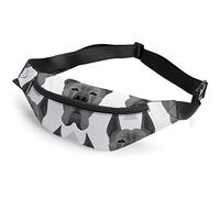 Sac banane de sport pour adultes et enfants avec visages de chien Great Dane, Visages de chien dogue allemand Visages de chien grand danois, Taille unique, Sacs banane