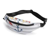Sac banane de sport pour homme et femme Motif fleurs de lys et feuilles, I Love Sea and You, Taille unique, Sacs banane