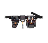 Sac banane de travail léger en tissu 600D avec doublure imperméable à plusieurs compartiments pour l'organisation des outils sur le chantier d'emploi, organisateur d'outils portable