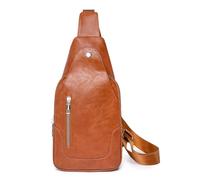 Sac banane de voyage en cuir PU, marron, as shown in the picture