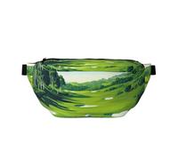 Sac banane de voyage léger avec imprimé de parcours de golf pour la marche, le cyclisme, la randonnée, les voyages, Noir , Taille unique, Sac à dos décontracté