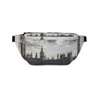 Sac banane de voyage léger avec imprimé Londres - Pour la marche, le cyclisme, la randonnée, les voyages, Noir , Taille unique, Sac à dos décontracté