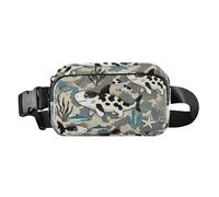 Sac banane de voyage léger et imperméable pour femme Motif flamants roses et cœurs, vache à lait petits requins camouflage, one size, Vache à lait Little Sharks Camo