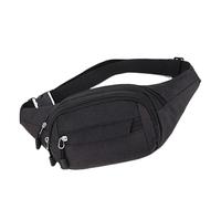 Sac banane de voyage - Mode fanny - Pour l'extérieur, la randonnée, les loisirs - Organiseur de ceinture - Porte-monnaie - Module d'essorage - Boîte - Compartiment d'intervention, Noir , Voir