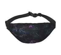 Sac banane de voyage noir mystère tendance, adapté pour le sport, la course, le cyclisme, les voyages, la pêche, grand sac banane pour garçons