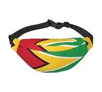 Sac banane de voyage tendance avec drapeau de la Guyane, convient pour le sport, la course, le cyclisme, les voyages, la pêche, grand sac banane pour garçons