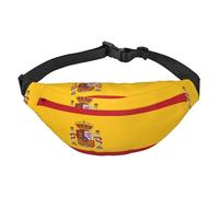 Sac banane de voyage tendance avec drapeau espagnol, adapté pour le sport, la course, le cyclisme, les voyages, la pêche, grand sac banane pour garçons, noir, taille unique