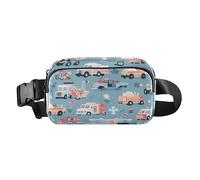 Sac banane de voyage tendance pour homme et femme avec sangle réglable pour cyclisme, randonnée, gym, camion de pompiers, ambulance, mini-fourgonnette, voiture de police, bleu, rouge, orange, Camion