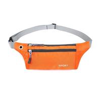 Sac banane décontracté en nylon pour femme, sac de poitrine pour femme, sac de poche, ceinture de course, sac de sport, sac de poitrine de voyage multifonction, Orange, 1PCS