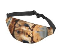 Sac banane décontracté pour homme et femme - Sac banane étanche - Ananas - Lunettes de soleil - Pour la plage, la course à pied, le voyage, le sport, Lazy Dog Puppy, Taille unique