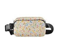 Sac banane décoratif en forme de poisson pour femme, homme, adolescent, pour voyage, course à pied, randonnée, Musique classique Reggae Color, 1 Size