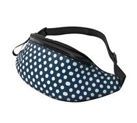 Sac Banane Deep Blue Polka Dot Print Waist Pack Sport Fanny Pack Durable Bum Bag Belt pour Cyclisme Gym Camping
